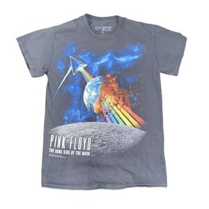 Pink Floyd Shirt Mens Small Black Dark Side of the Moon Graphic Tee Liquid Blue
